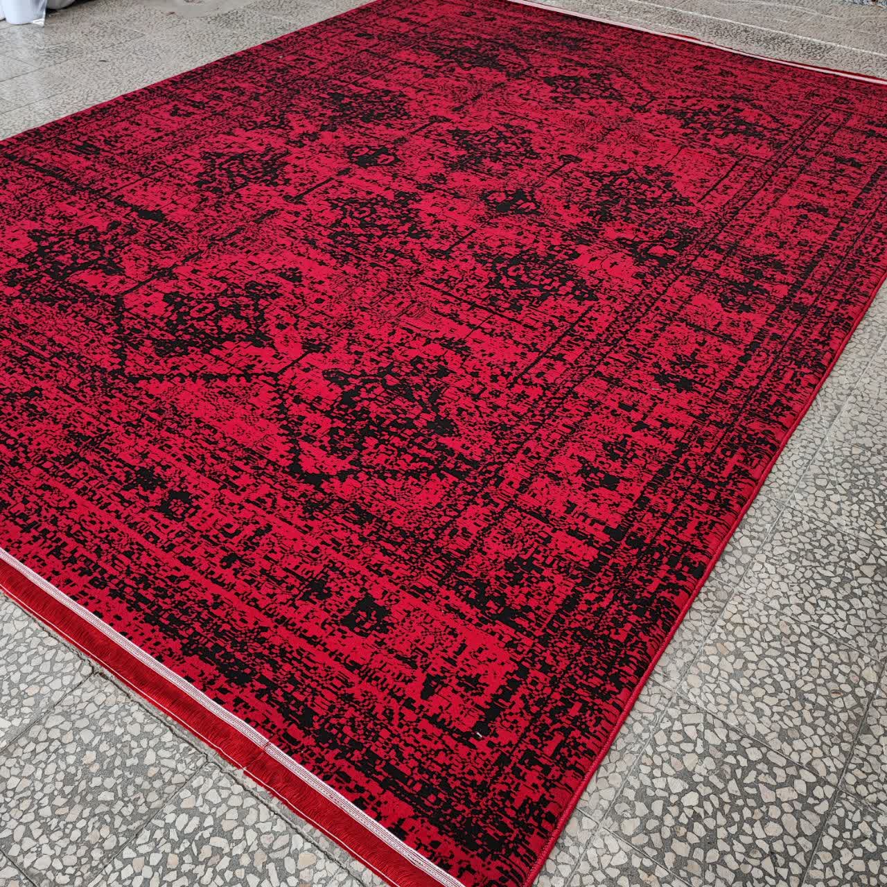 فرش طرح 700 شانه تراکم 1500 رنگ لاکی مدل پرنیان (ارسال رایگان)
