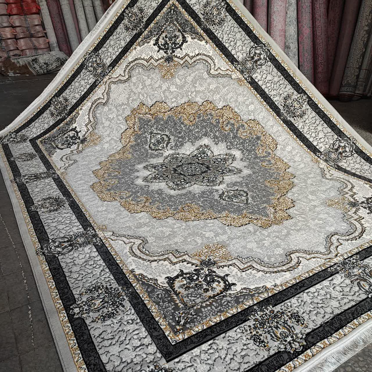 فرش طرح 700 شانه تراکم 1500 مدل کرشمه نقره ای (ارسال رایگان)