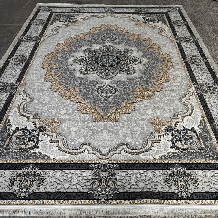 فرش طرح 700 شانه تراکم 1500 مدل کرشمه نقره ای (ارسال رایگان)
