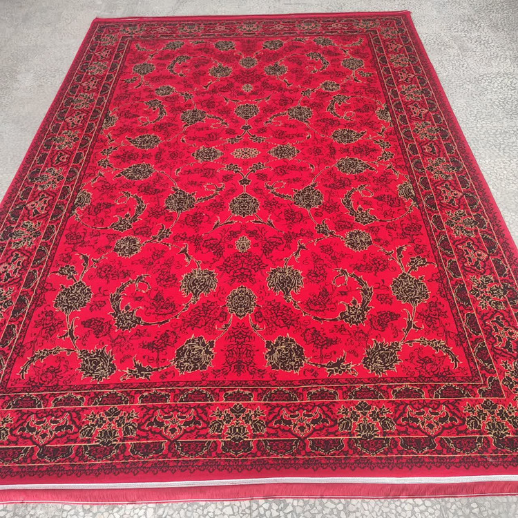 فرش طرح 700 شانه تراکم 1500 رنگ لاکی مدل ملک(ارسال رایگان)